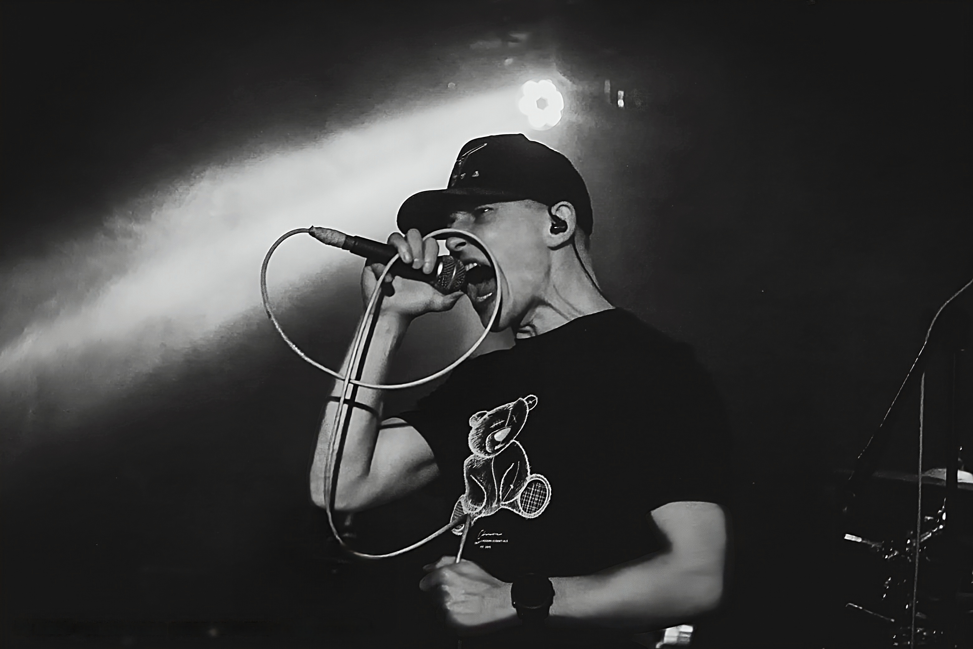 Vocalist black and white